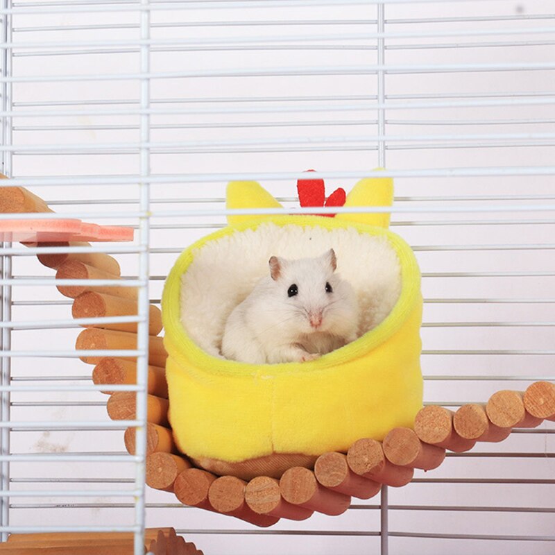 Hamster House Guinea Pig Accessories Hamster Cotton House Small Animal Nest Winter Warm For Rodent/Guinea Pig/Rat/Hedgehog