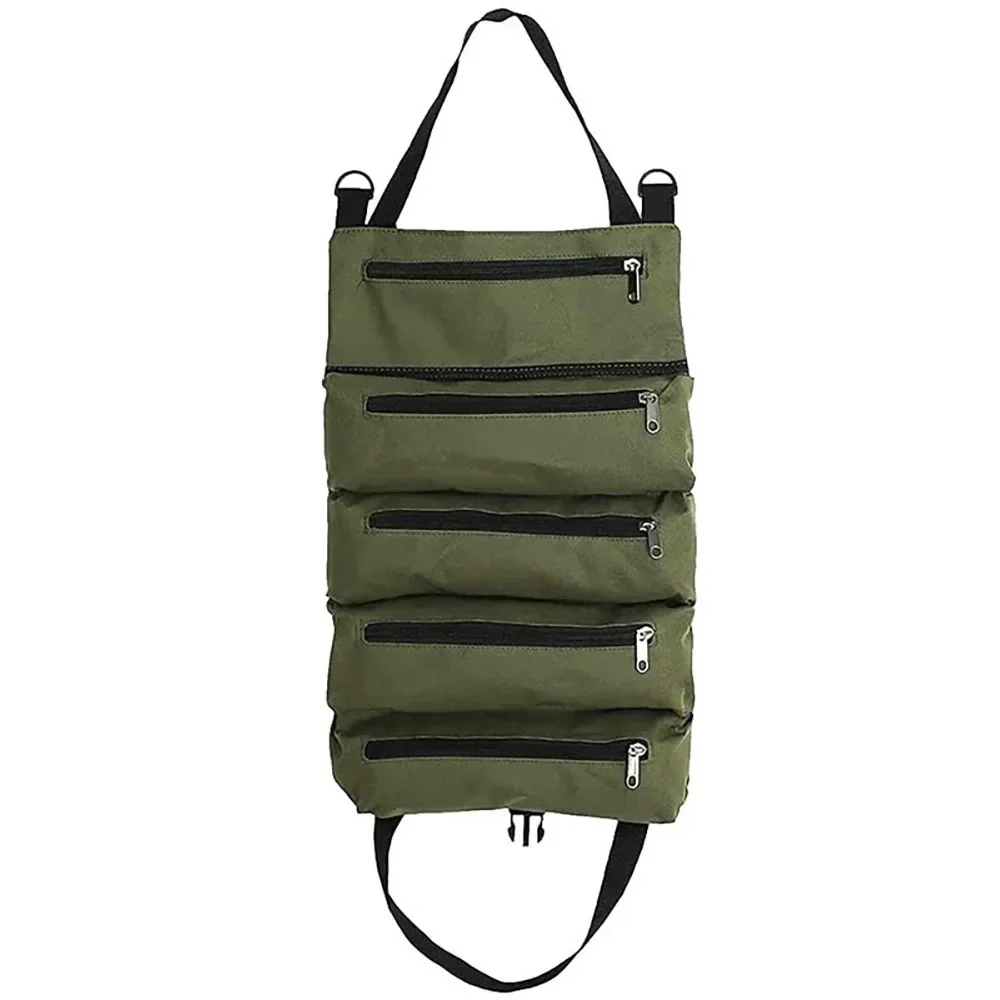 Sac à outils polyvalent de , pochette professionnelle multi-poches pour outils matériels, sac de rangement Portable pour petits outils enroulable: Or