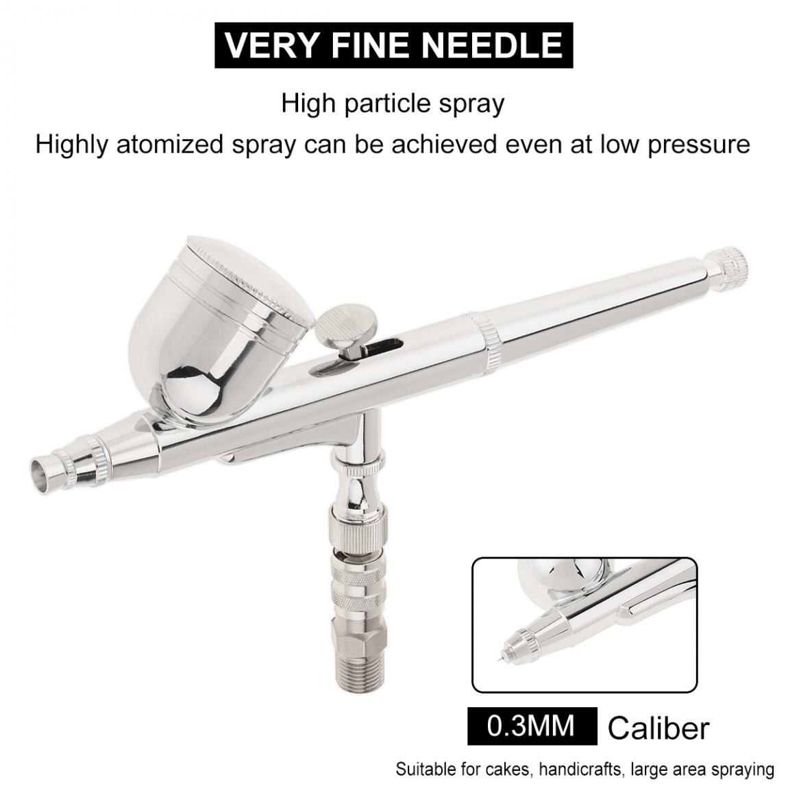 Dual Action Airbrush Spray Gun Kit Trigger Spray Gun for Art Craft Model Paint Spraying Hobby 0.2/0.3/0.5MM 7CC Air Brush