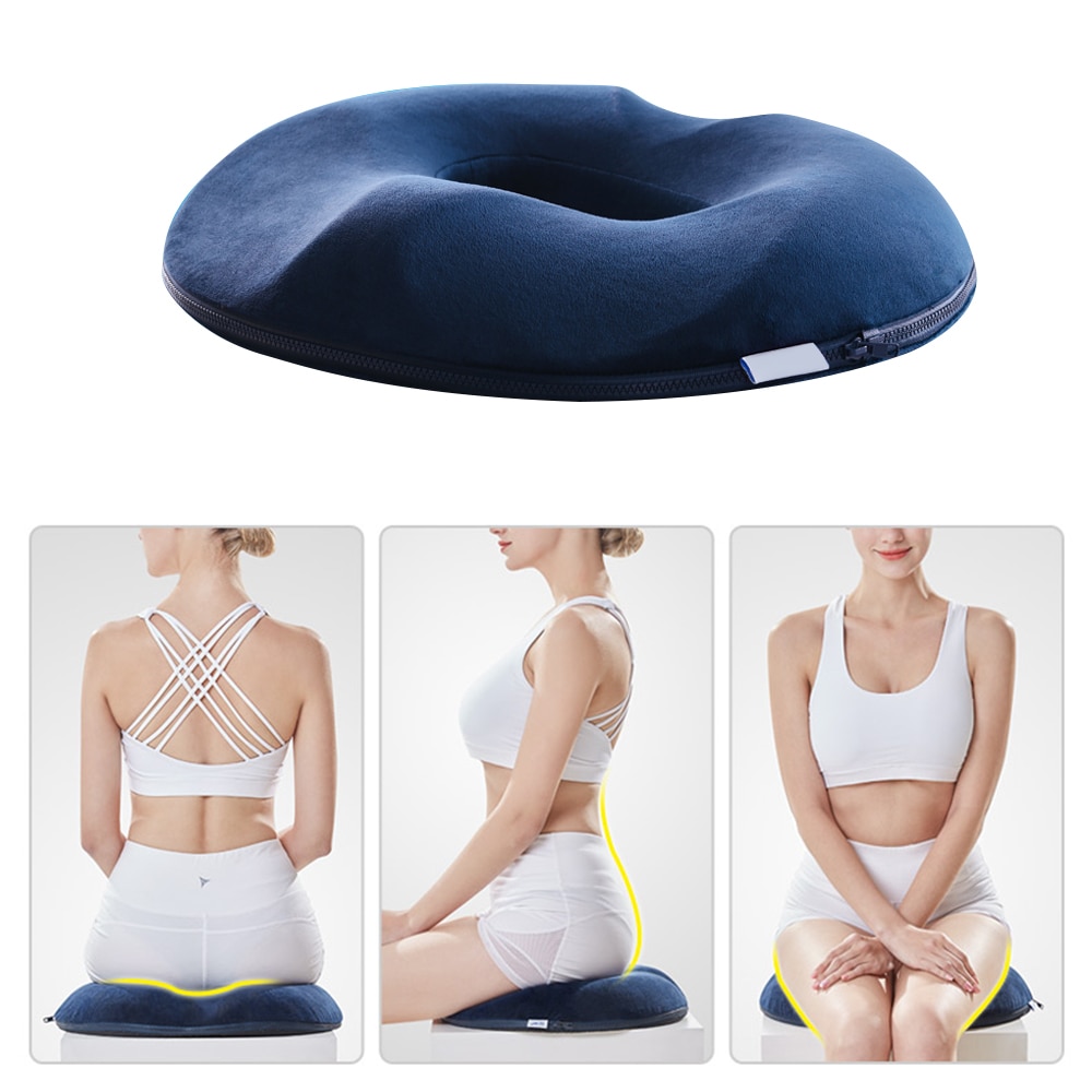 anti hemorrhoid massasje stol setepute hofte trykk opp ortopedisk halebenspute bil kontor sete pute 44*41*7.5cm