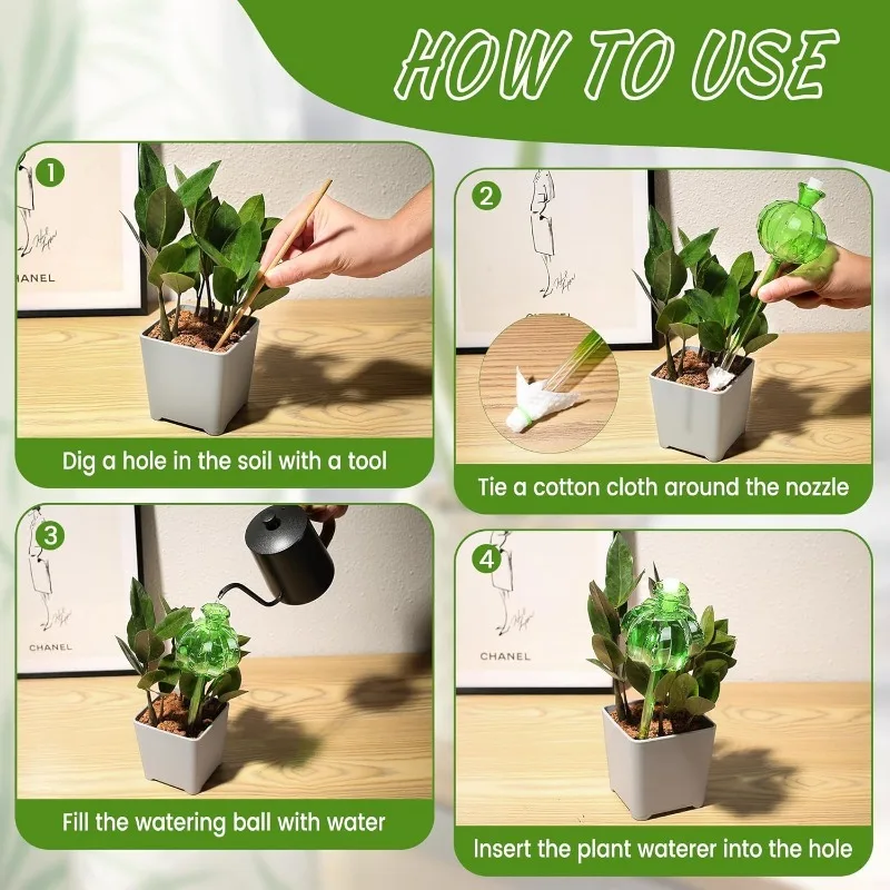 Automatische Drip Spike Irrigatiesysteem Glas Zelf Watering Apparaat Bloem Plant Auto Water Druppelaar Apparaat Tuinieren Watering Tool