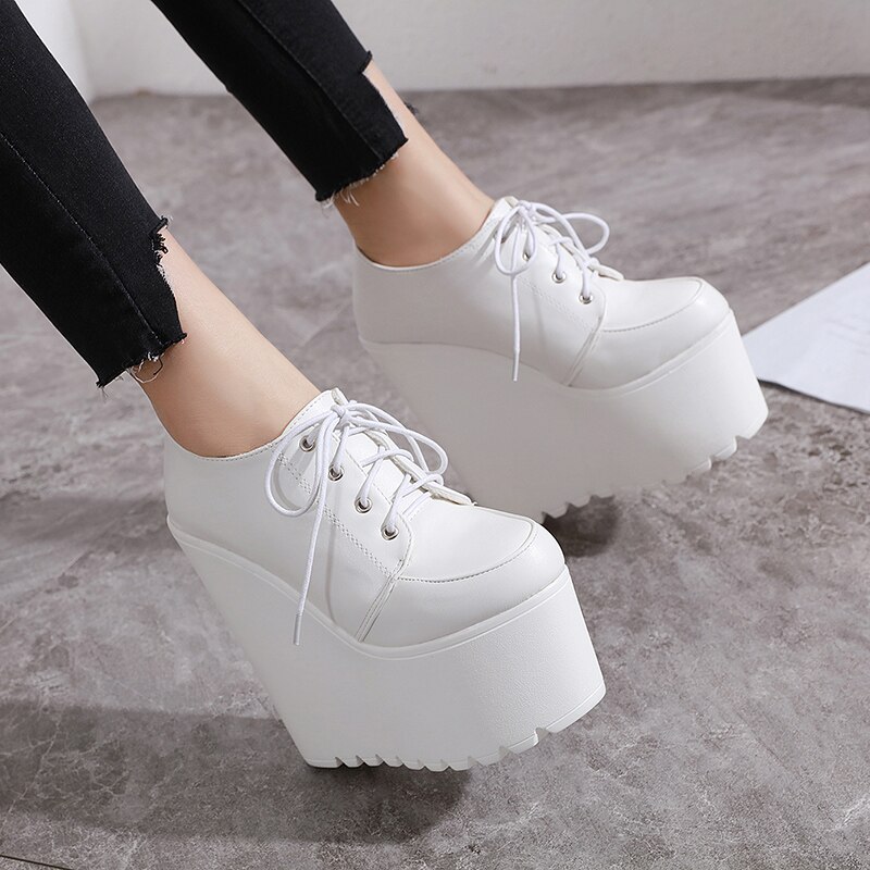 16cm Autumn Women Shoes Boots Women Wedges Heel Platform Ankle Boots