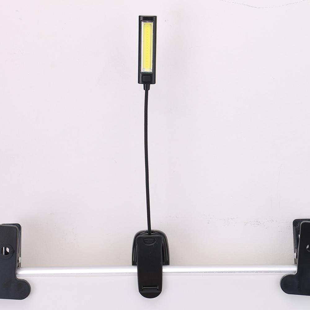 SANYI Flexible Dual Arms Book Reading Desk Tablet Lamp 2 LED Sheet Music Stand Light Student Dormitory Lights With Clip