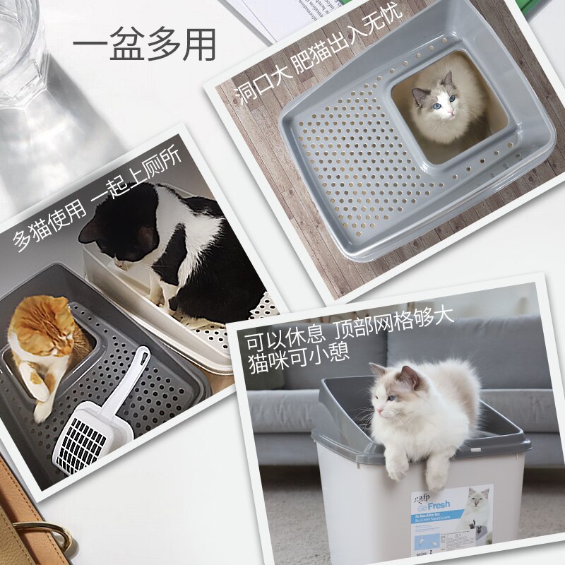 Cat Litter Basin Cat Kitty Supplies Super-large Fully Enclosed Anti-splashing Cat Toilet Cat Litter Basin Deodorizati