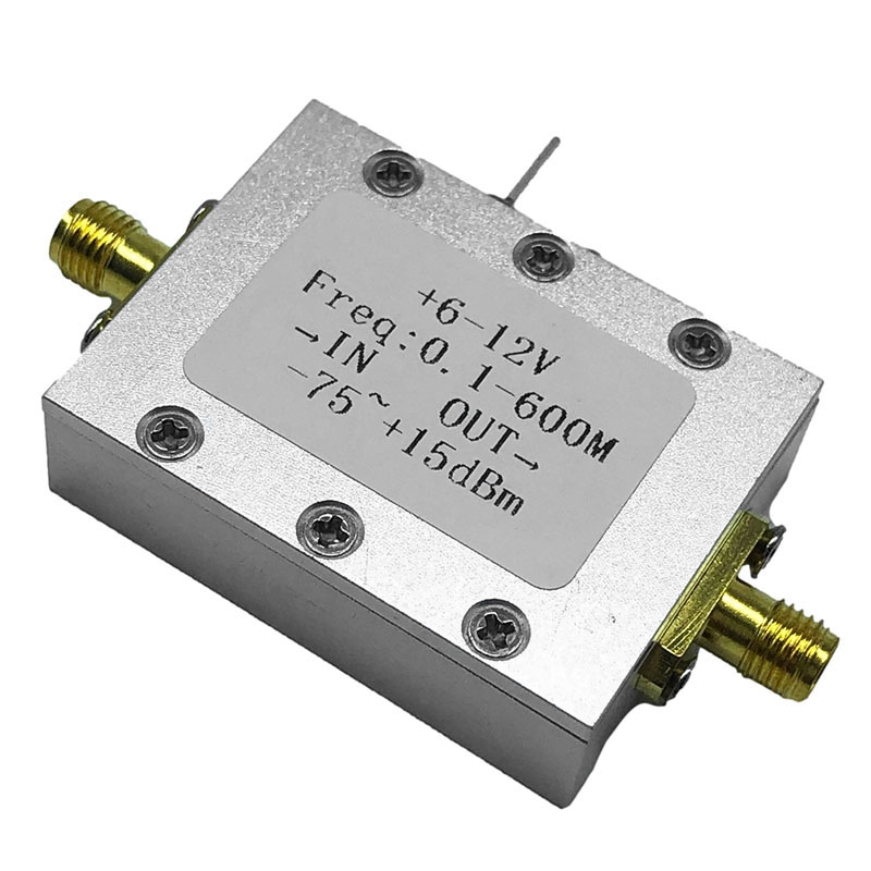 AD8307 RF Power Meter, RF Power Meter Logarithmic Testing Detector 0.1-600M -75-+15DBm Module with Case