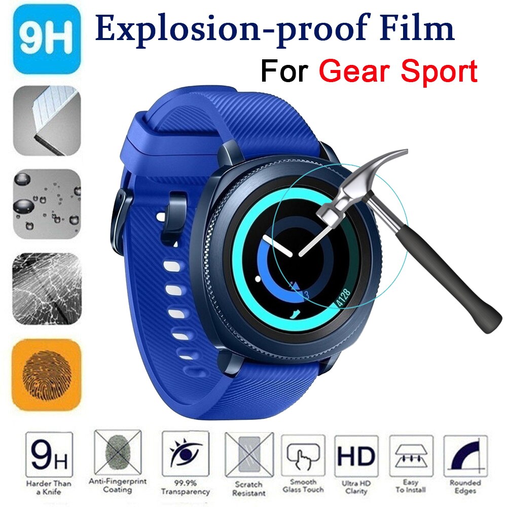 Smart Accessoires Explosieveilige Screen Protector Gehard Glas Film Voor Samsung Gear Sport SM-R600 Horloge Voor Aug18: 5Pcs