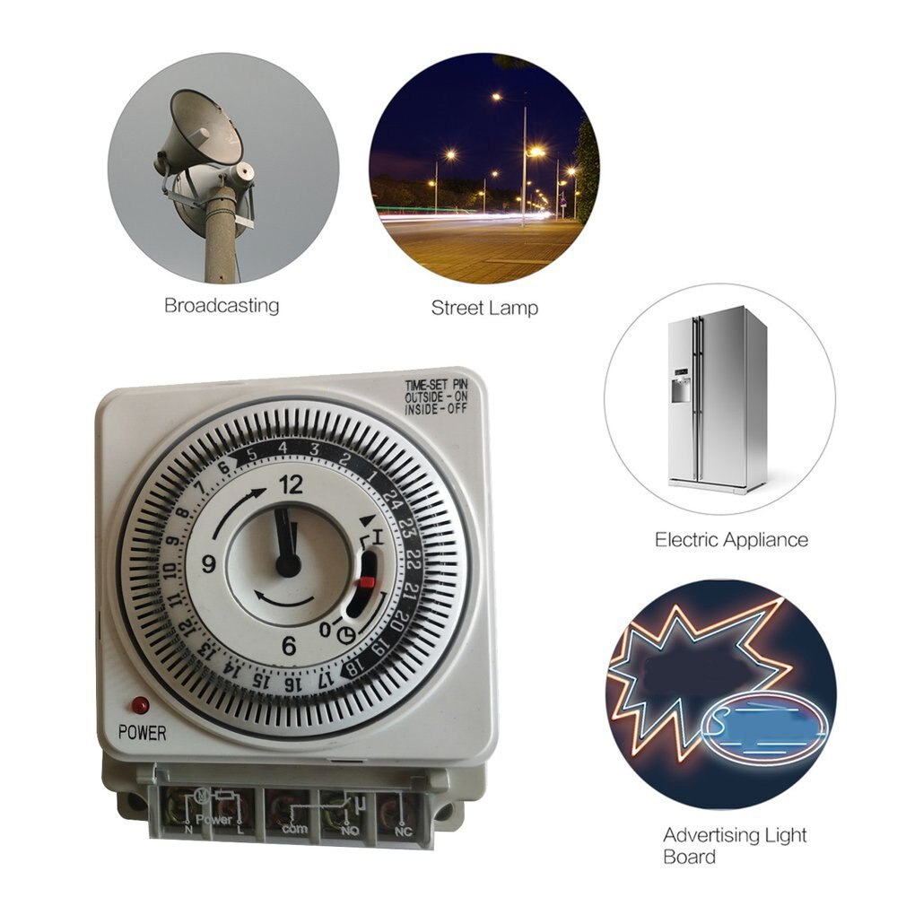 Mechanical Timer 230V Time Counter Reminder 15min 24h Kitchen Countdown Energy Saving Controller Industrial Timing Switch