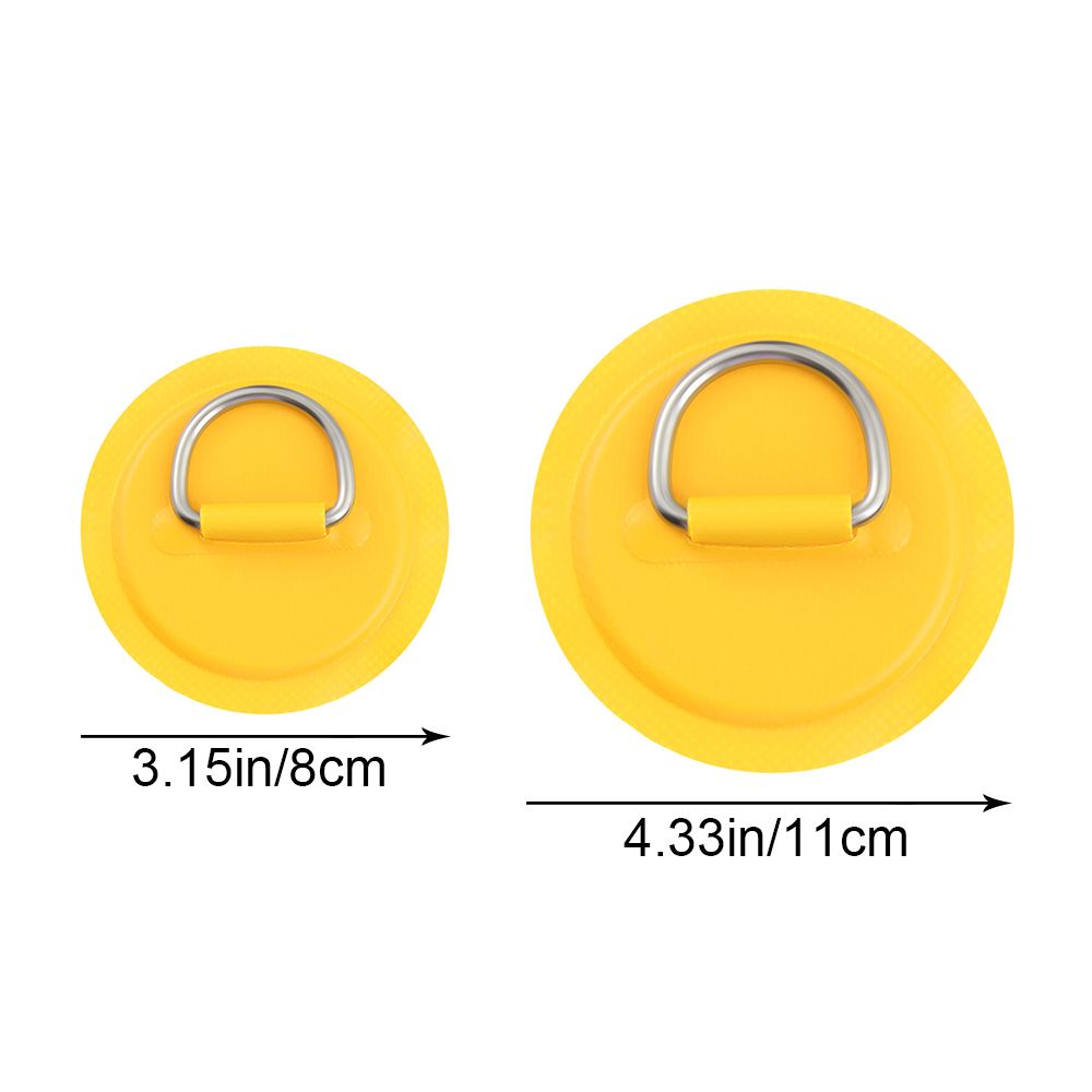 1PC 8cm/11cm Stainless Steel D Ring Pad/Patch With Glue for PVC Inflatable Boat Raft Dinghy Canoe Kayak Surfboard SUP Tie Down