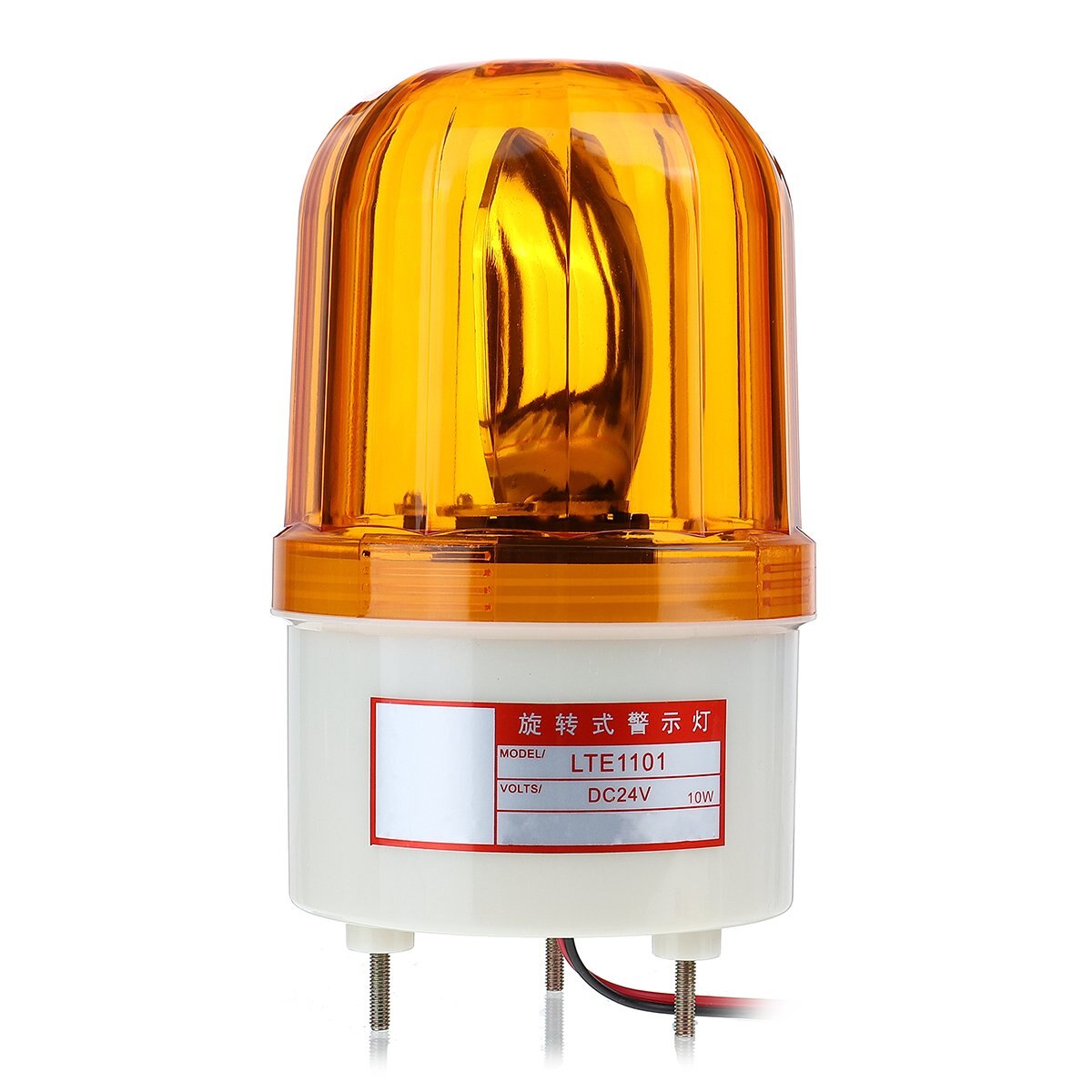 24V LTE-1101 LED Car Rotating Strobe Warning Light LED Flashing Beacon Emergency Light Waterproof Indicator Lamp with Screw Kit