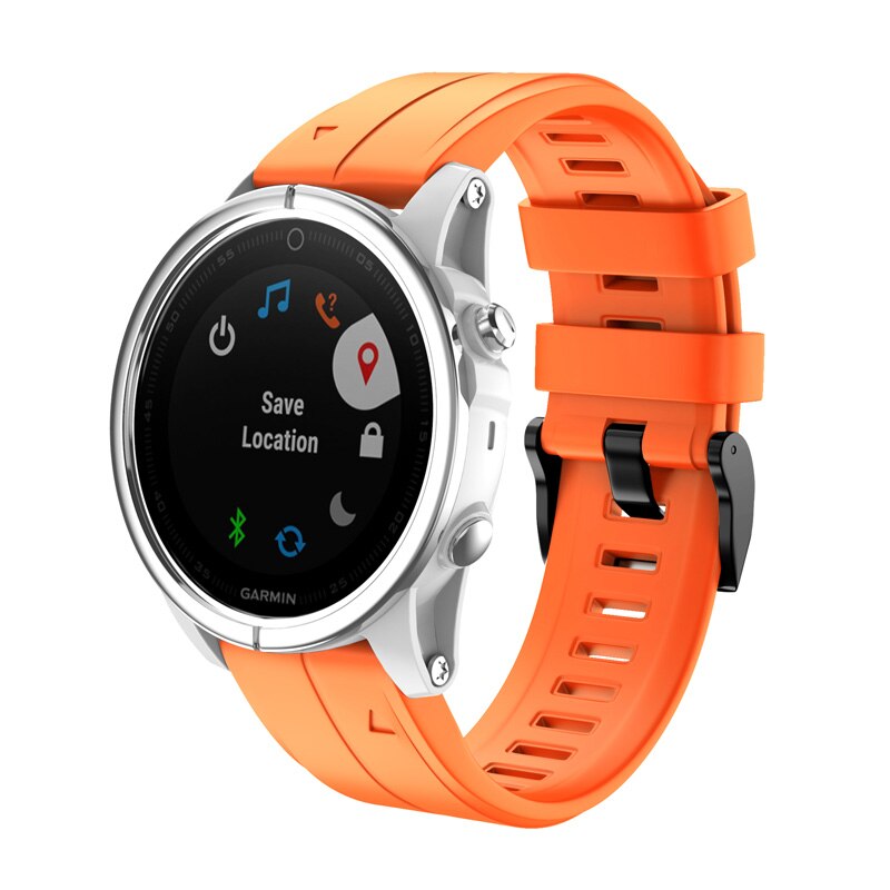 20mm Silikon Uhr Band Gurt Schleife Armbinde für Garmin Fenix 5 S Fenix 5 S Plus SD998: Orange