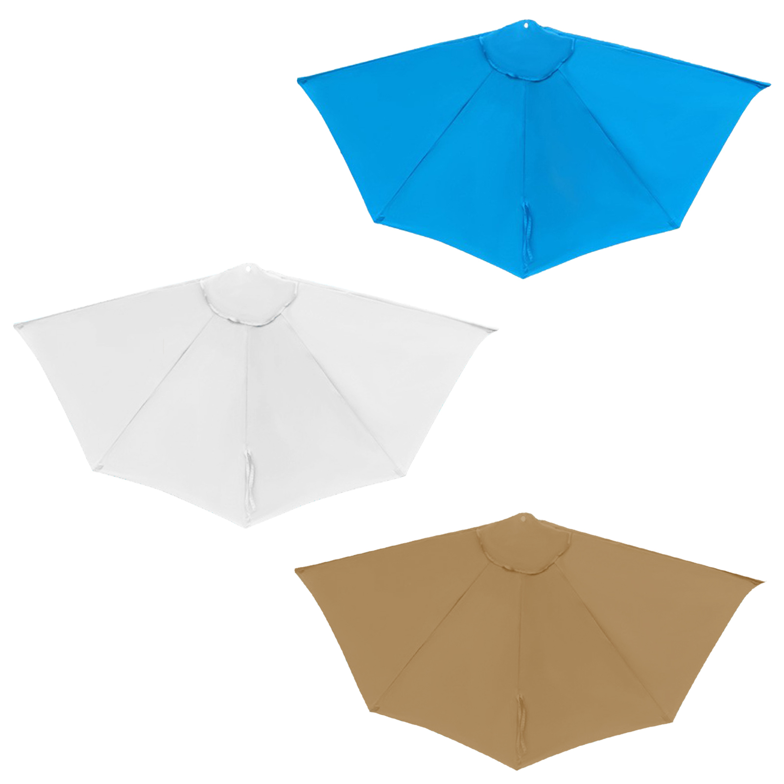 draussen-Halb schirm Gesicht Polyester Sonnenschirm Regenschirm Stoff ersetzen Sonnenschutz Tücher Garten Zauberstab Regenschirm Stoff Ersatz
