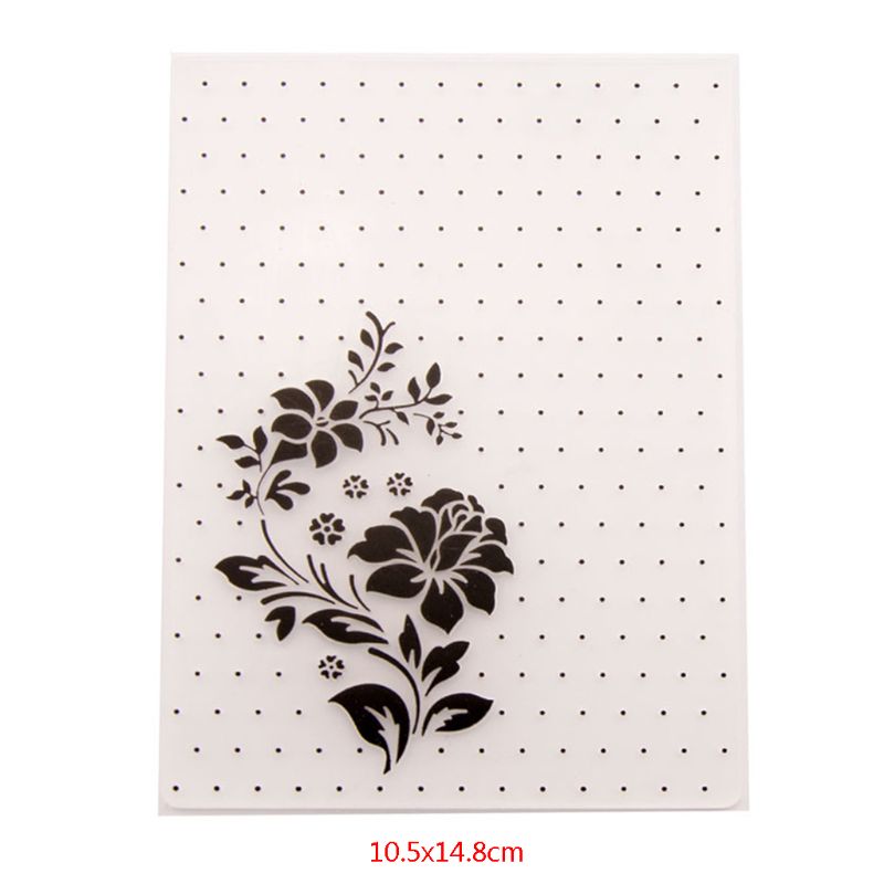 Plantilla de carpeta de plástico en relieve, bricolaje, álbum de recortes, Tarjeta para álbum de fotos, decoración, flor de manualidades