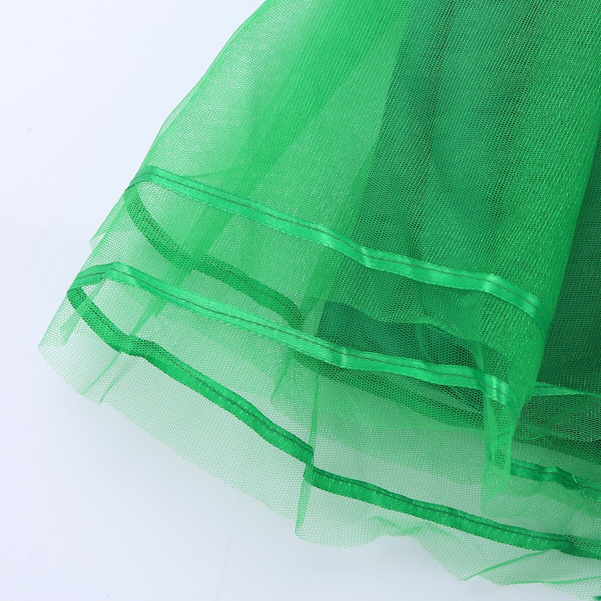 Groene meisjes glanzende, met pailletten versierde ballet tutu jurk zonder mouwen, nep-hals, kinderkostuum voor jazzdansoptredens