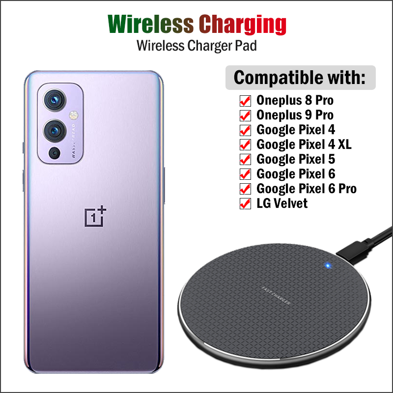 10w qi-ladegeräte für oneplus 8 /9 4 xl google pixel 6 pro 5 lg velvet und andere smartphones