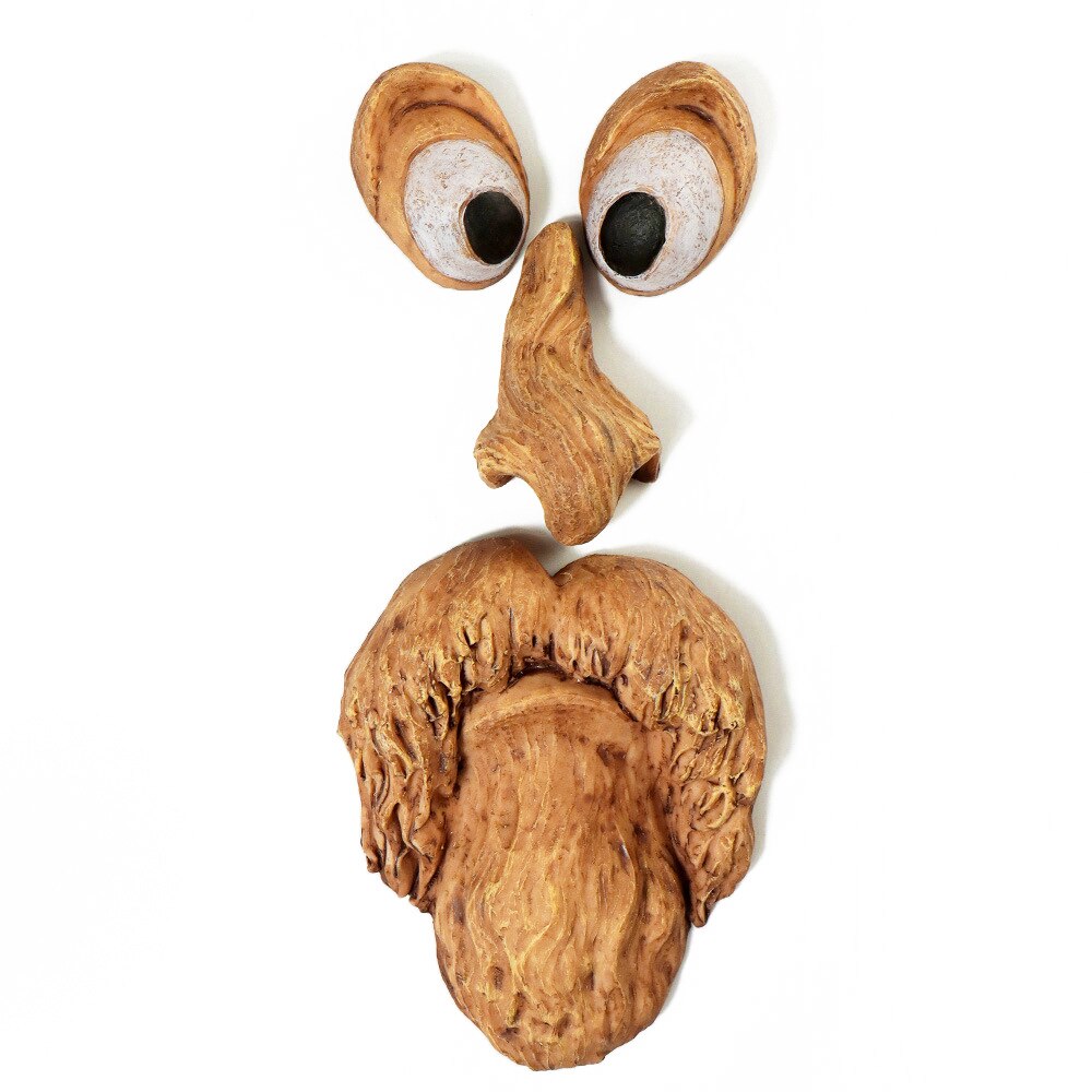 Old Man Tree Hugger Yard Art Outdoor Funny Tree Sculpture Bark Face Decor Resin Face Easter Props For Home Garden Decor: A