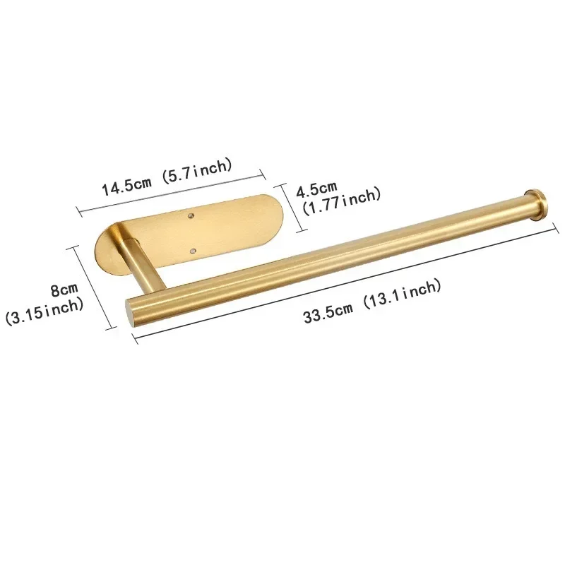 Paper Towel Holder Under Cabinet Wall Mount Stainless Steel Black Kitchen Paper Towel Rack Bathroom Self Adhesive No Drilling: Red