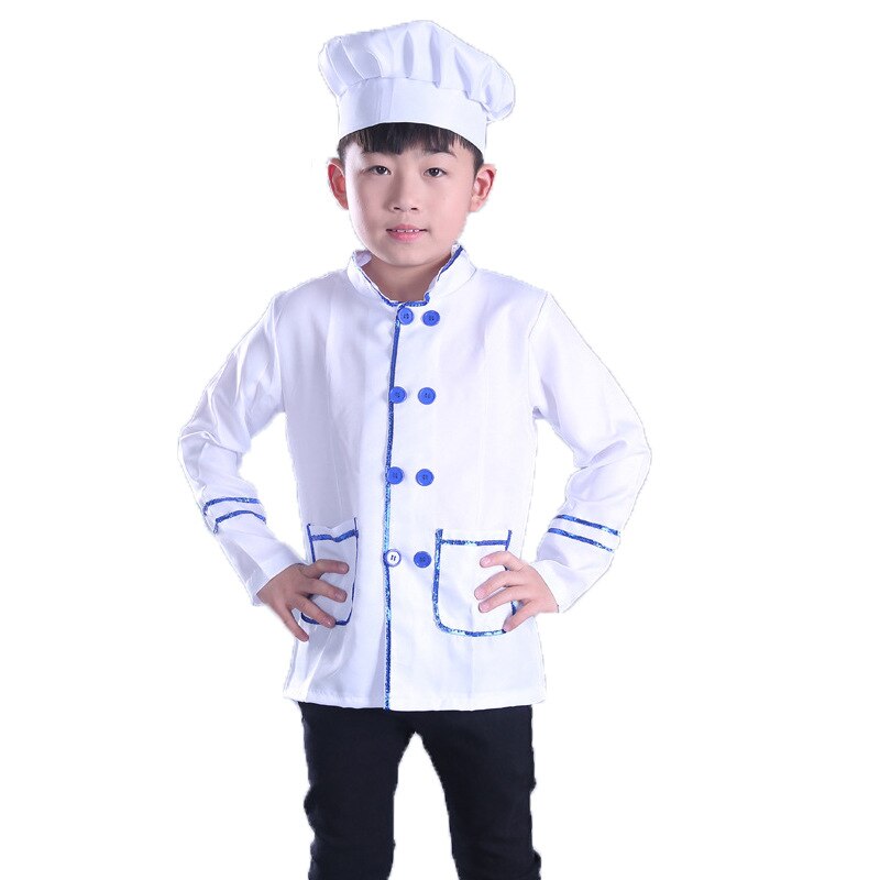 Chaqueta de Chef de cocinero para niños, uniforme de juego de rol para Halloween, actuación, de escenario, restaurante, camarero, camarera,
