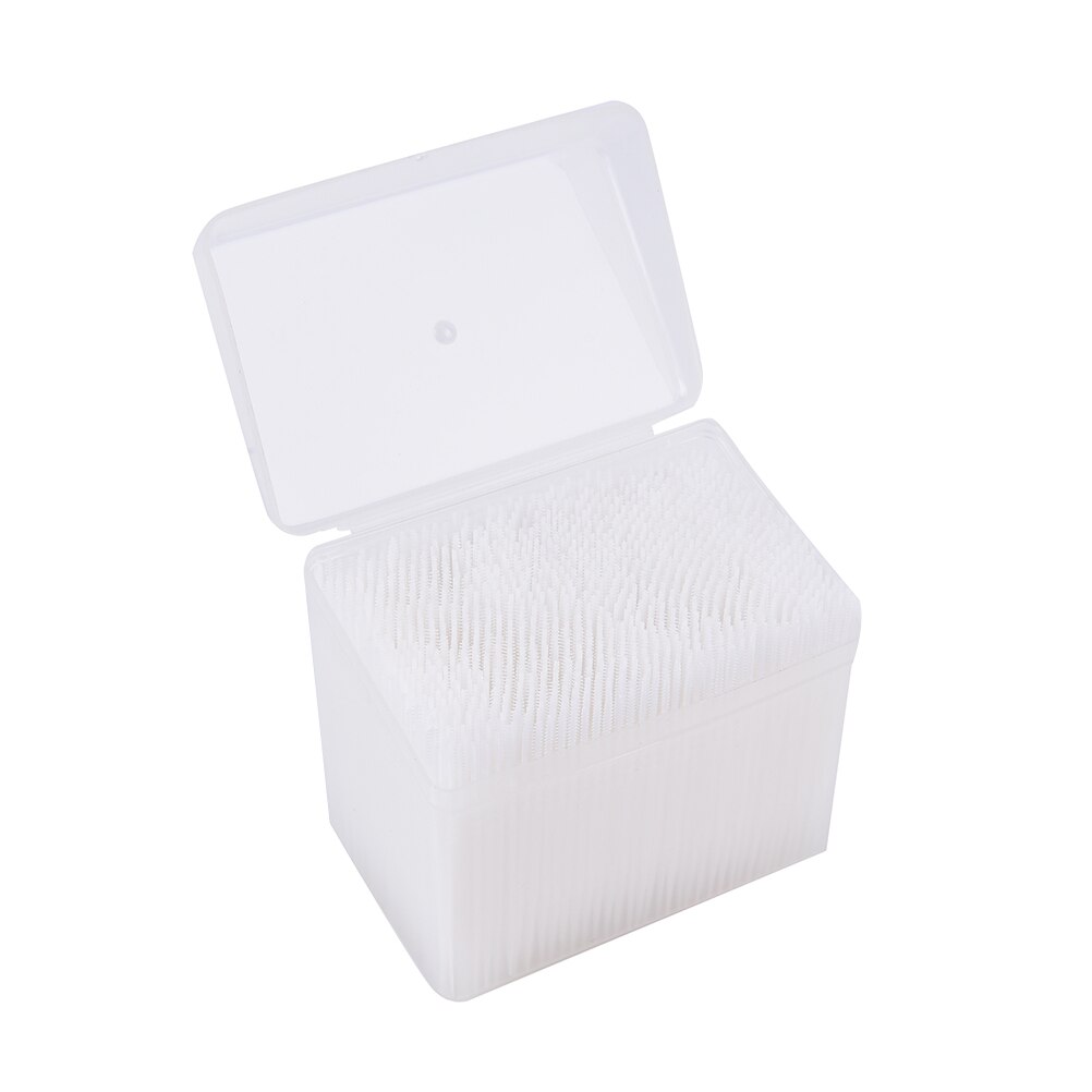 1 låda 1100 st plast tandvårdare munhygien 6.5cm 2 vägs interdental borst tandplockare