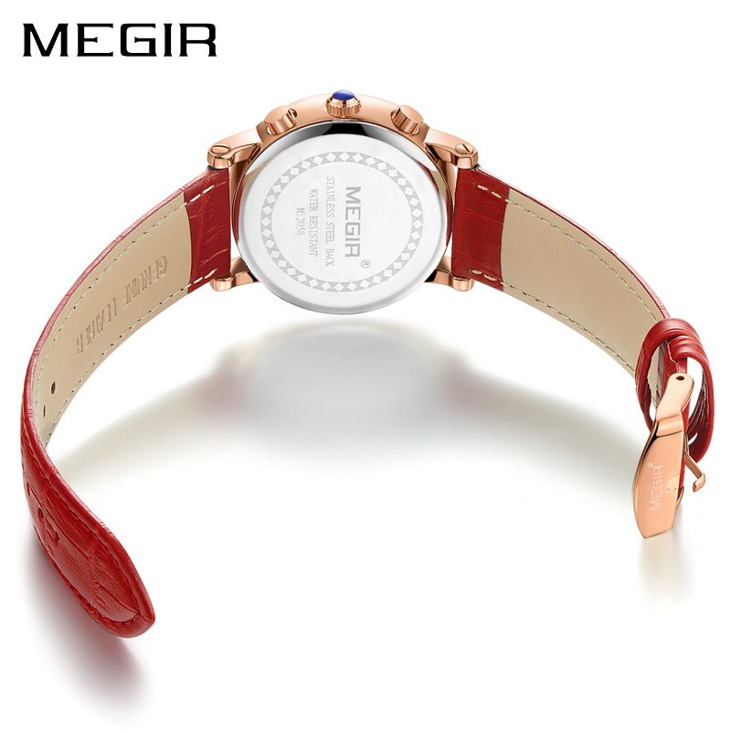 Reloj MEGIR de las mujeres de la relojes de pulsera superior de la de lujo de las señoras reloj de cuarzo reloj para los amantes Relogio femenino deporte Relojes