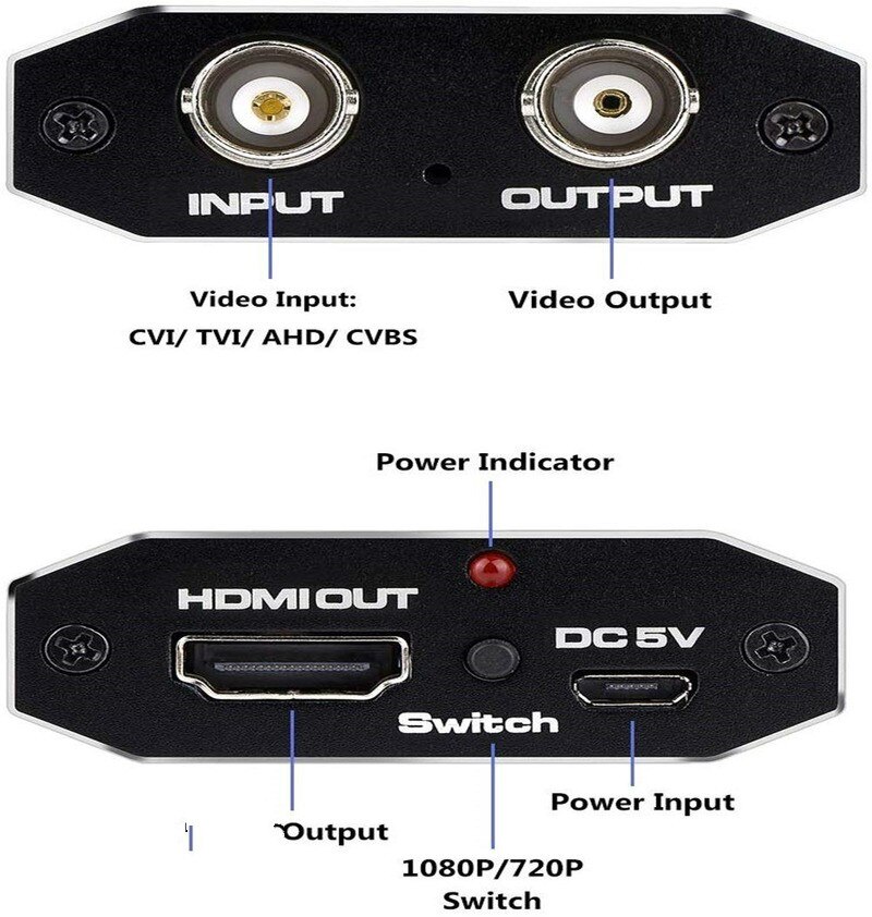 ANPWOO AHD/TVI/CVI SDI To HDMI HD Converter Coaxial Surveillance Video Signal Camera 1080p