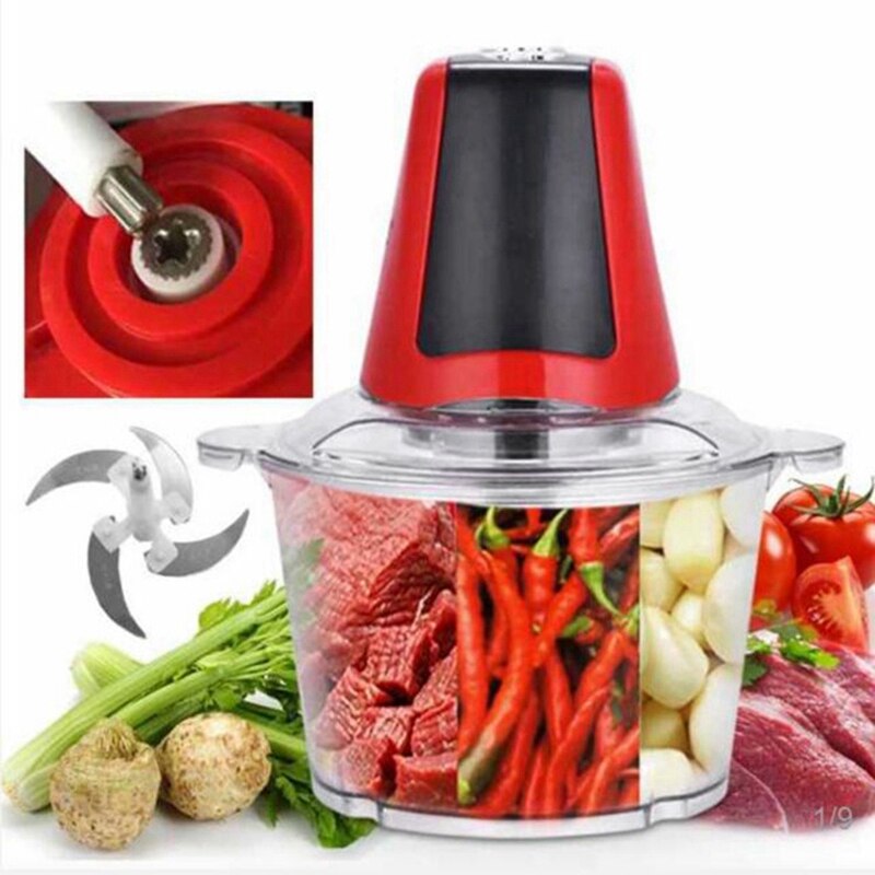 2L Electric Chopper Powerful Meat Grinder Multifunctional Household Food Processor Meat Kitchen Blender Us Plug