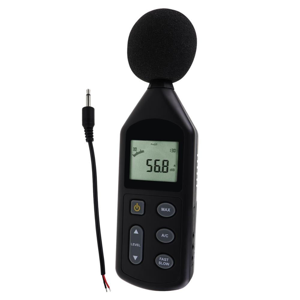 Digital Noise Level Meter Sound Tester 30~130dBA A / C Frequency Weighting Tool Pre-calibrated Volume Meter w/ Tripod Hole