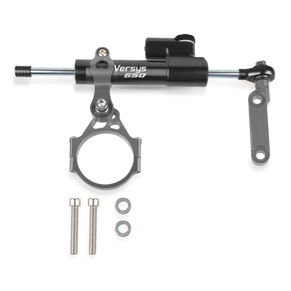 Pour Kawasaki Versys 650 Versys650 moto direction stabiliser amortisseur Support Support Kit de montage: Black-Black-Gray