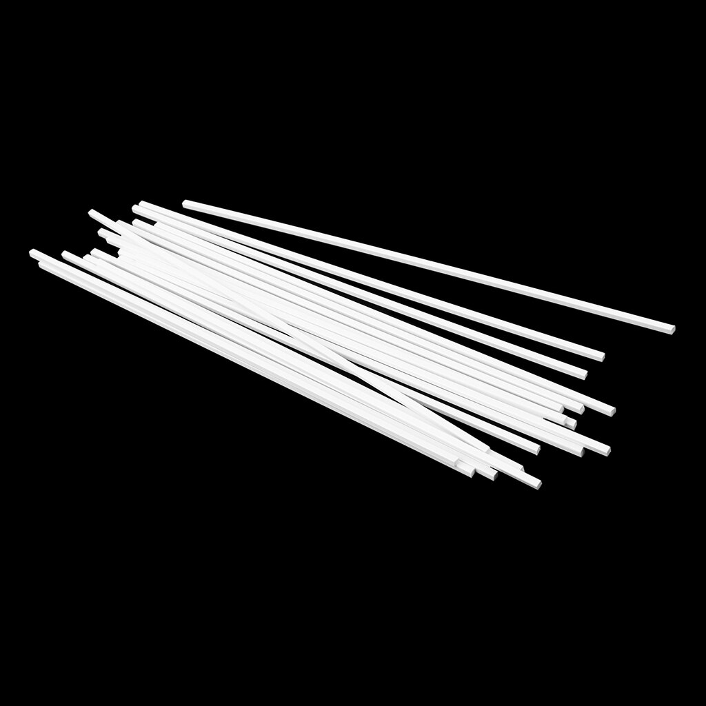 20Pcs 250mm Length ABS Plastic Square Rod Architectural Model Making Building DIY