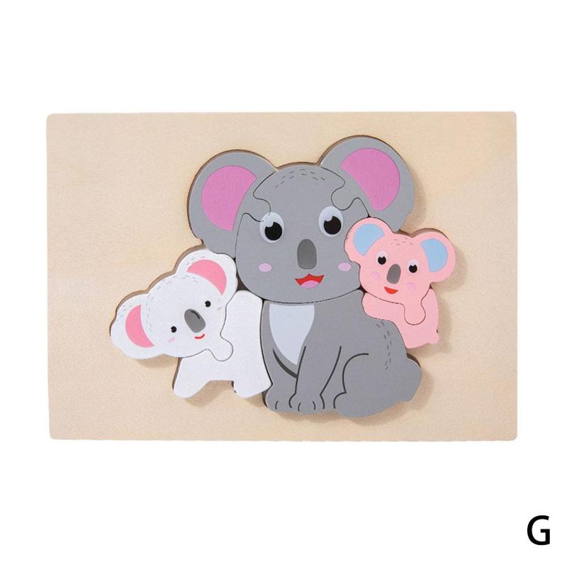 3D Cartoon Dieren Houten Puzzels Speelgoed Leuke Tangram Puzzels Kinderen Baby Educatief Leren Interactieve Puzzel Speelgoed: G