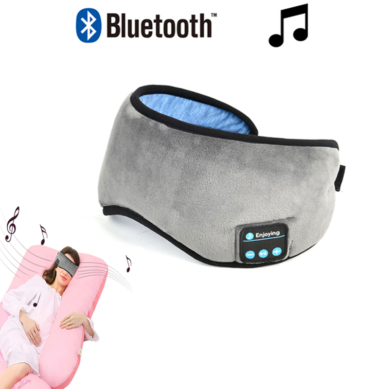Draadloze Stereo Bluetooth Oortelefoon Slaap Masker Telefoon Hoofdband Slaap Zachte Oordopjes Slapen Oogmasker Muziek Headset