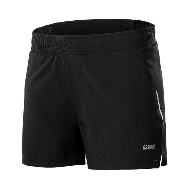 Arsuxeo 2 In 1 Zomer Shorts Mannen Gym Running Training Jogging Shorts Quick Dry Outdoor Sport Run Sportkleding Fitness shorts: Black / M