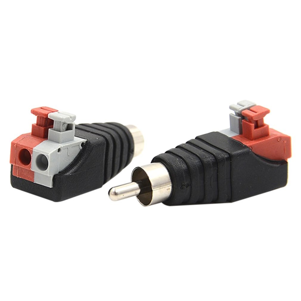 Speaker Wire Cable to Audio Male RCA Connector Adapter Jack Plug For Multimedia Male RCA Connector Adapter