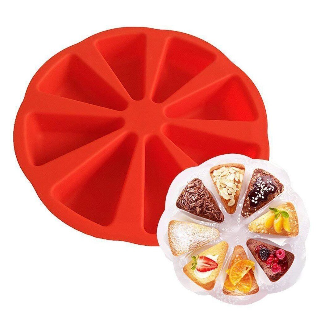 Silicone Baking Cake Mold Silicone Bakeware Baking Food Mold 8 Points Scone Cake Home Used In Microwave Baking Mold Tool #40