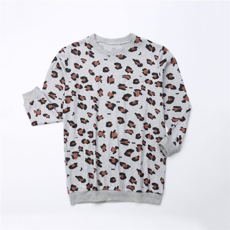 Familie Passenden Outfits Mutter Tochter Sohn Kid Langarm Leopard Shirt Familie Kleidung Suchen Outfits