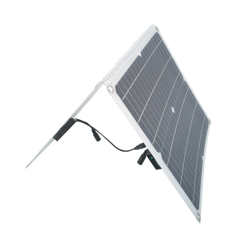 100W 12V Solar Panel Foldable Solar Charging Smartphone Charger Flexible USB Power System for Outdoor Camping RV Car Boat