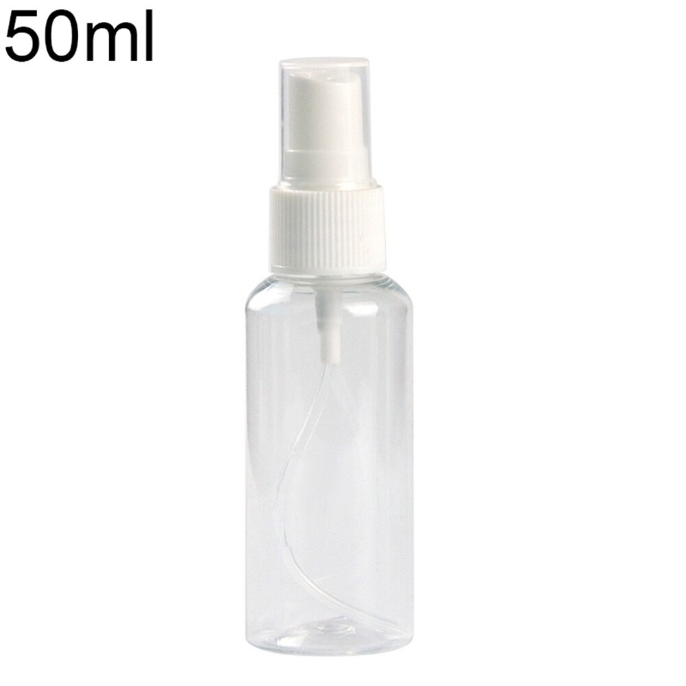 Portable Travel Transparent Plastic Empty Cosmetic Sample Spray Bottle Atomizer Can be used to dispense and store most liquids.: 50ml