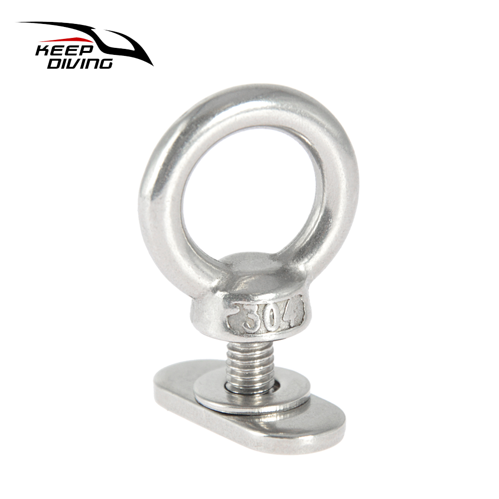 6 Pcs Kayak Rail Accessories Kayak Track Mount Tie Down Eyelet With Screw Nuts For Kayak Canoes Boats Fishing etc