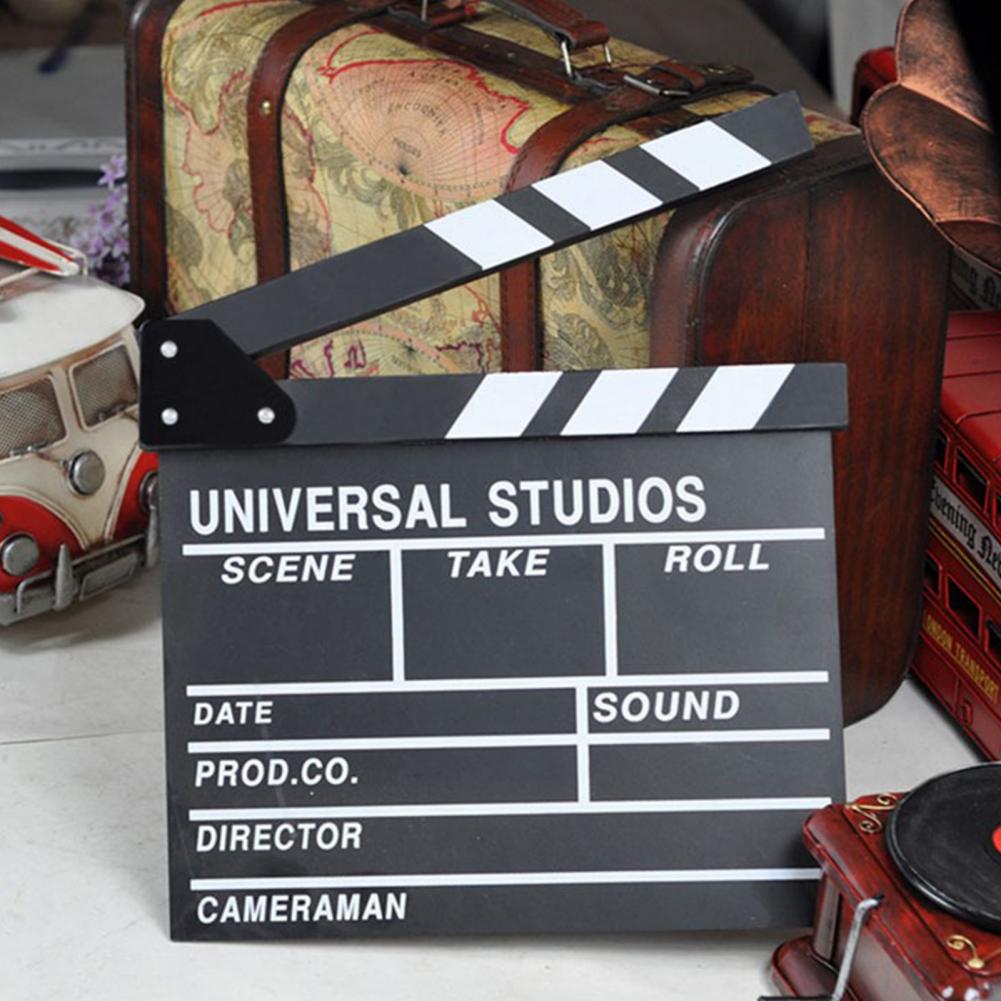 60% Film Clapboard Lightweight Portable Stable Film Director Clapboard Action Movie Clapper Board for Studio Live