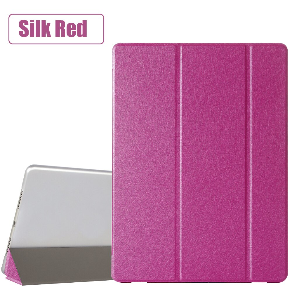 Tablet fall für Apple ipad Pro 9,7 Smart schlaf wake up Tri-falten Voller Protective flip-cover ständer für A1673 A1674 A1675: Silk Red