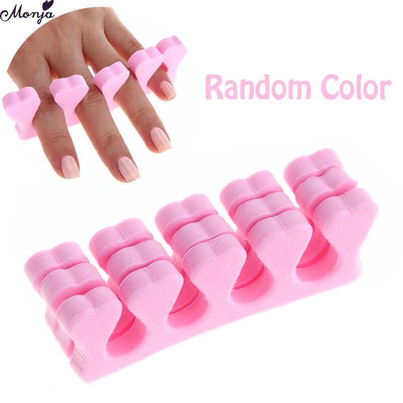 Monja 100Pcs Nail Art Soft Foam Sponge Finger Toe Separators Nail Extending Painting Coating Anti Touch Separate Manicure Tools