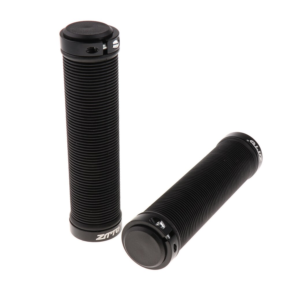 Poignées de guidon de vélo vtt en Gel de Silicone, antidérapantes, à verrouillage: Black