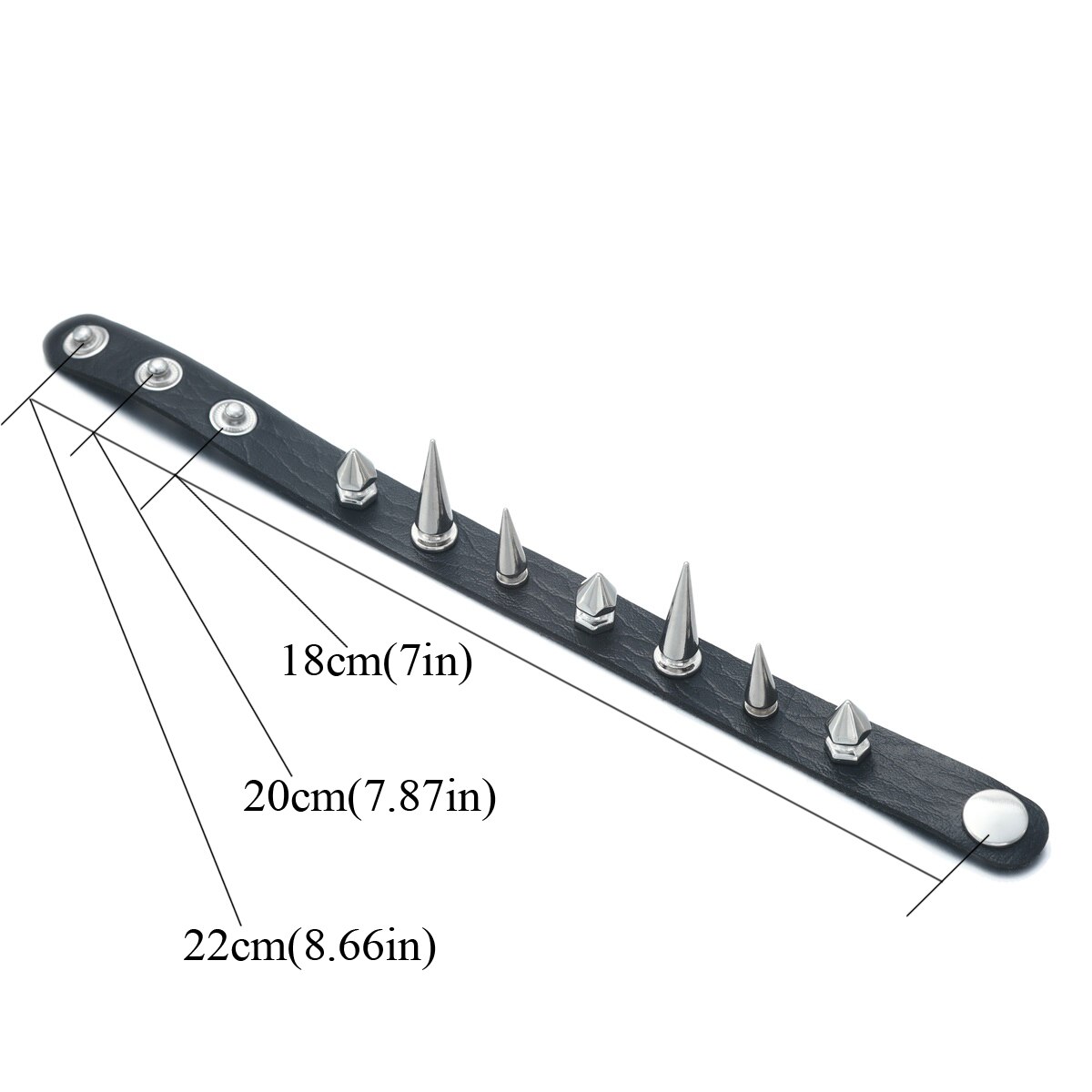 Pulsera de cuero con pinchos para hombre y mujer, brazalete Punk, joyería gótica, accesorios para Cosplay, gótica