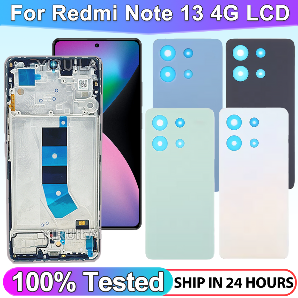 Display LCD + Touchscreen Per Xiaomi Redmi Note 13 4G (23124RA7EO, 23129RAA4G) - Nero - Foto 2