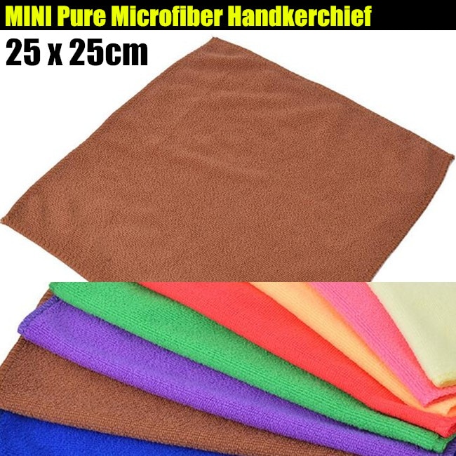 25x25 cm Unisex Kinderen & Volwassen MINI Microfiber Pure Kleur Zakdoek, sneldrogende Haar Absorberende Kleine zakdoeken