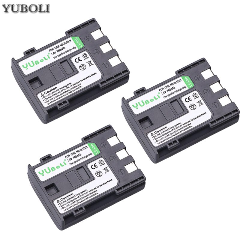 5x NB-2L baterías NB-2LH NB-2L NB2L NB 2L E160814 batería para CANON cámara 350D 400D G7 G9 S30 S40 z1 + LCD cargador: 3battery
