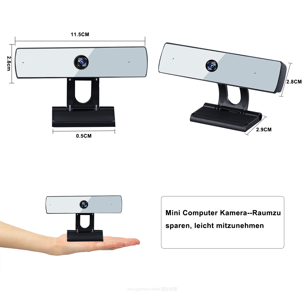 Cámara Web de enfoque automático para ordenador portátil, Webcam con reducción de ruido, micrófono para cámara Web, 1080P, USB2.0