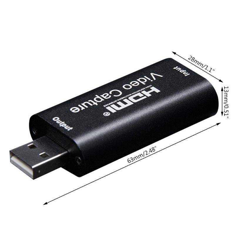 Mini video capture card usb 2.0 hdmi video grabber optageboks til  ps4 spil dvd