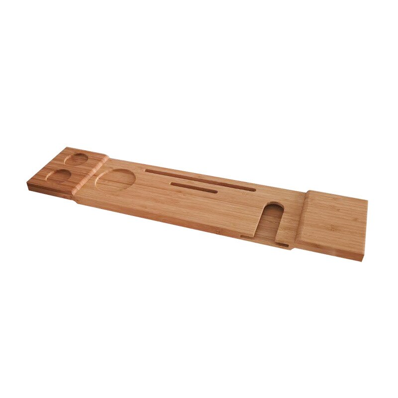 Bamboo Spa Bathtub Book Wine Holder Non Slip Bottom Sides Bathroom Accessories Multipurpose Bathtub Rack Stand Holder Tool