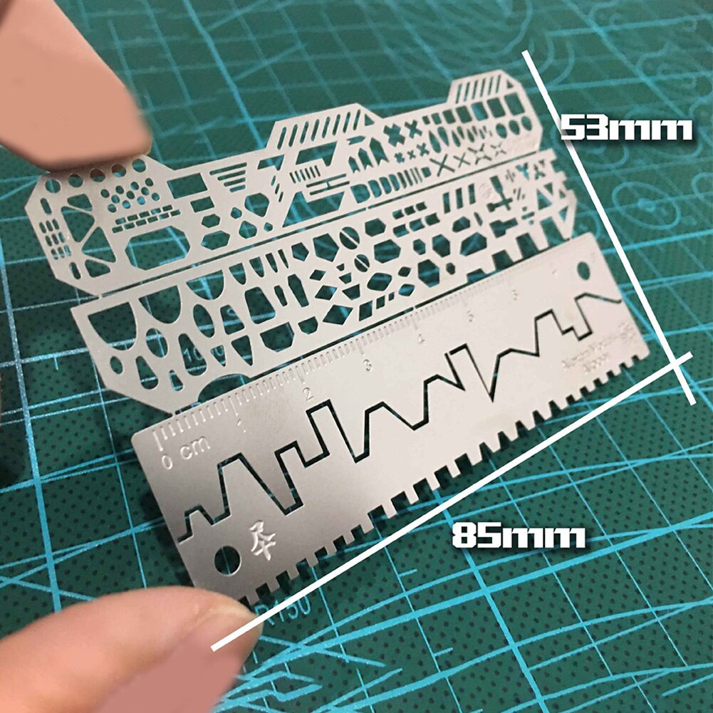Portable Carving Auxiliary Ruler DIY Making Manual Craft Details Renovation Split Model Stainless Steel: Aj0091