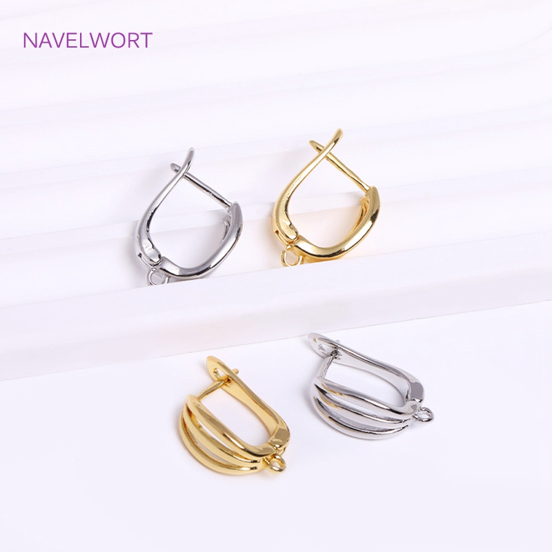 Trend ige 18 Karat vergoldete Ohrring verschlüsse Gold Ohrringe Ohr drähte Durcheinander Ohrring Haken Ergebnisse DIY Schmuck Zubehör